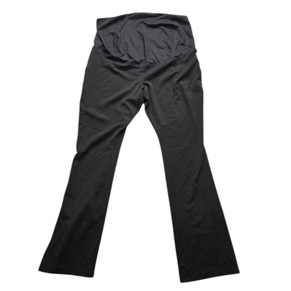 Isabel Maternity Bootcut Pants Black Stretch Crossover Panel Sz 16